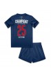 Paris Saint-Germain Babytruitje Thuis tenue Kind 2024-25 UCL Champions Korte Mouw (+ Korte broeken)